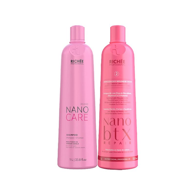 RICHEE PROFESIONNAL - Kit Nano Btx Repair Shampoo 1 L+ Acondicionador 1 L Richee Professional
