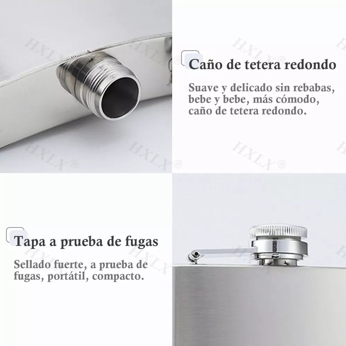 GENERICO - Petaca 7oz Para Whisky Coctelera Viaje Camping