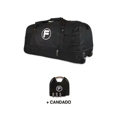 F LA MALETA DE CHILE - Bolso L Goliat negro enrollable con ruedas 80 ltrs + Candado F