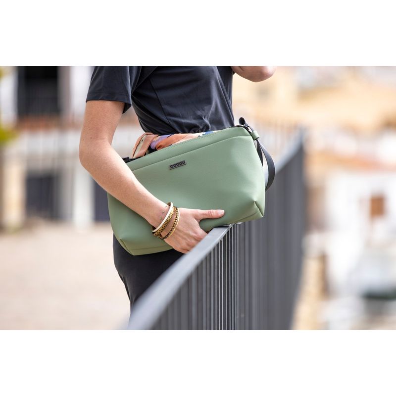 BABAU BARCELONA - Cartera Bandolera Europea Iluminación Integrada DUBSTEP LOOM GREEN