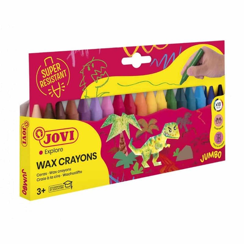 JOVI - Set de 18 Crayones Cera Jumbo de Colores Jovi