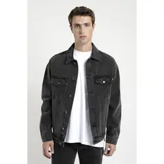 FROENS - Chaqueta Hombre Jeans Grafito