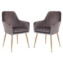 JAVIMATE - Pack 2 Sitiales De Comedor Diamante Gris