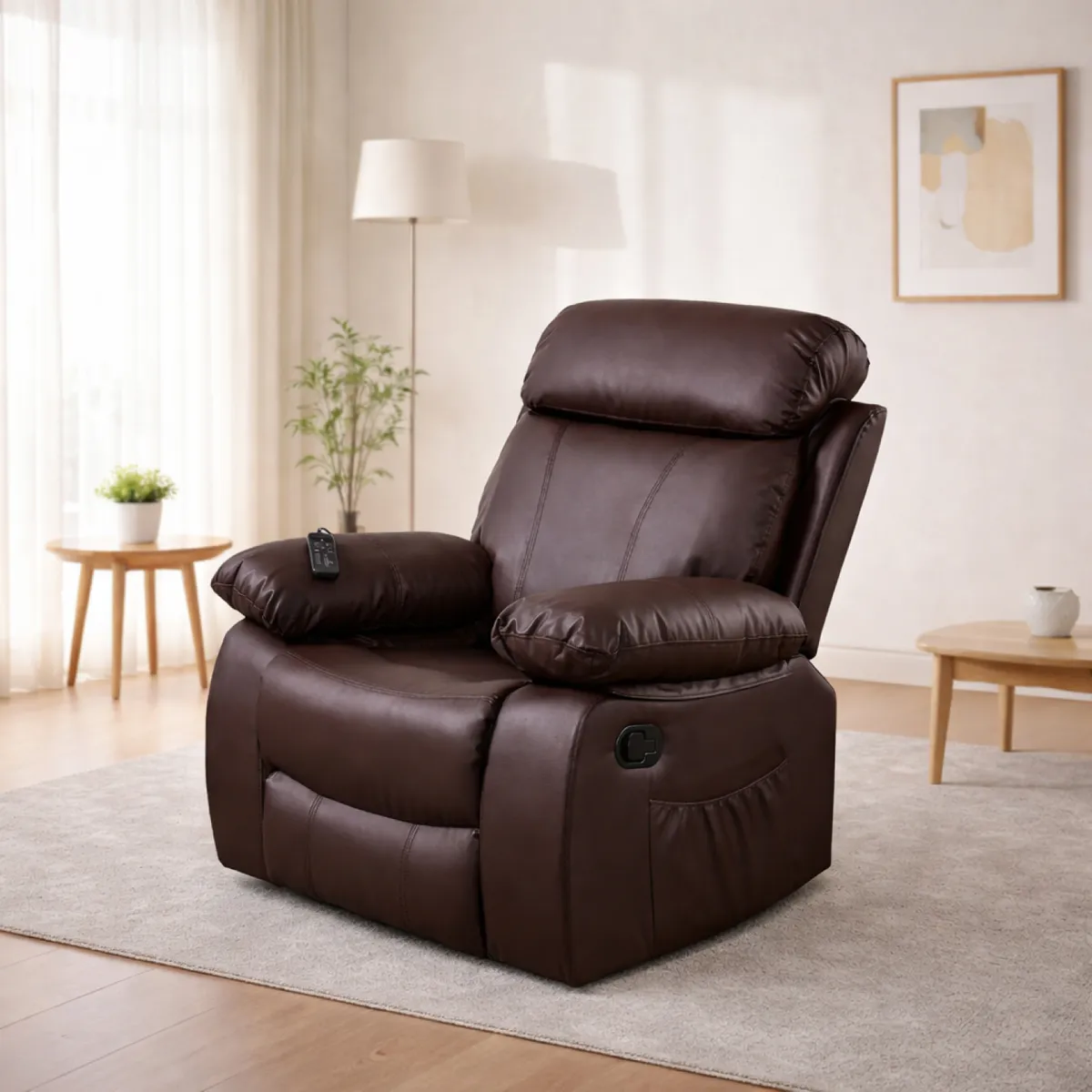 CANNON - Bergere Cannon Dallas AM 4 Puntos Vibromasaje Café