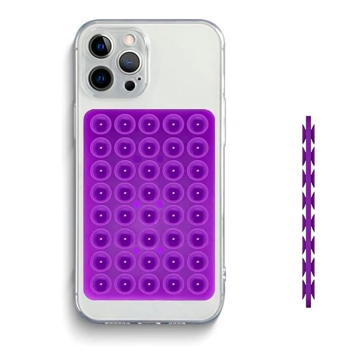 GENERICO - Soporte Pulpito Ventosa Para Celular iPhone Morado