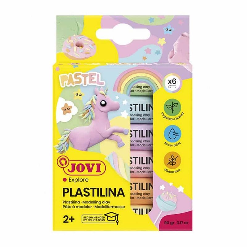 JOVI - Set de 6 Barras de Plastilina 15g Colores Pasteles Jovi