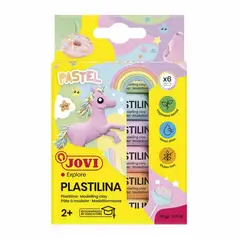 JOVI - Set de 6 Barras de Plastilina 15g Colores Pasteles