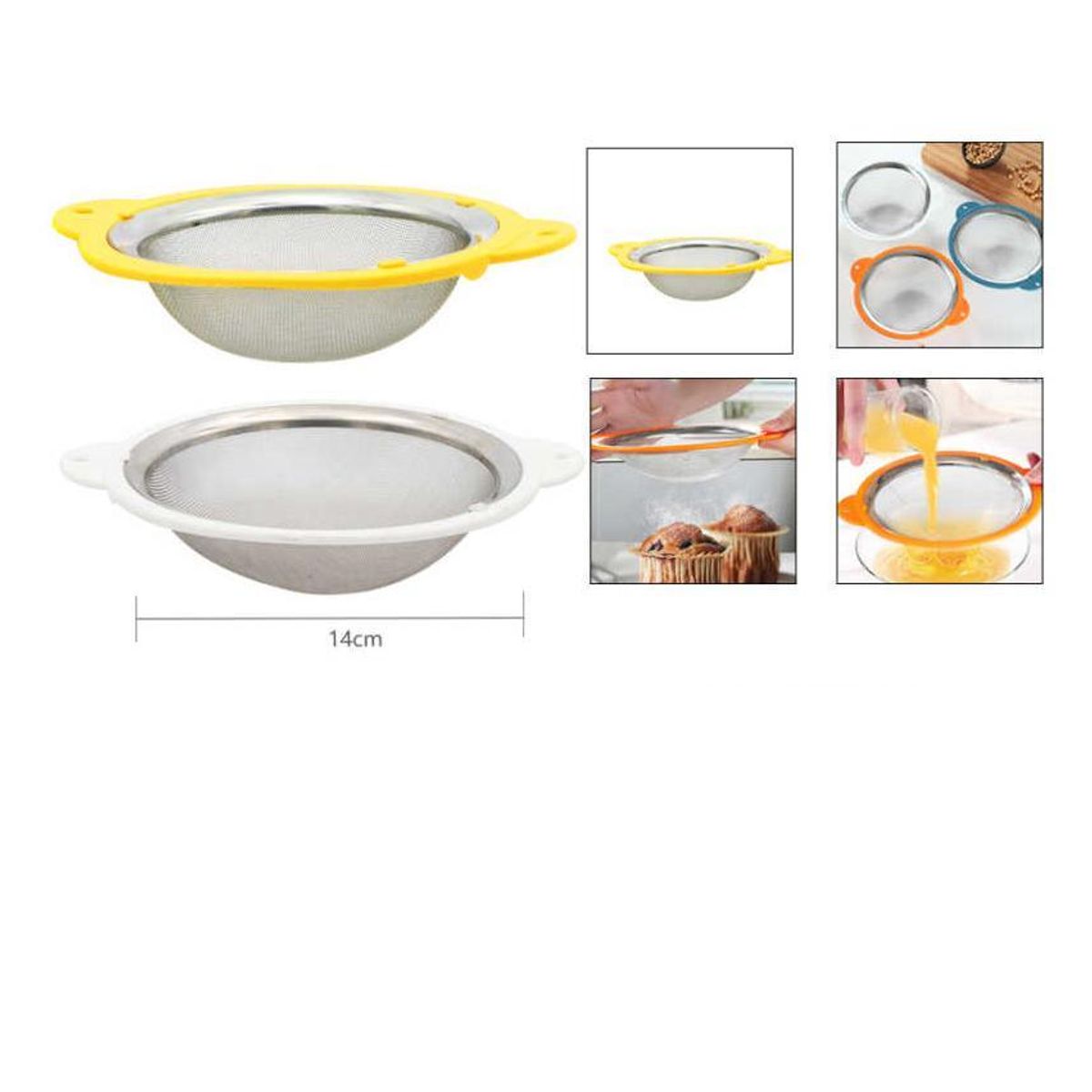 GENERICO - Colador Plástico Malla 14cm