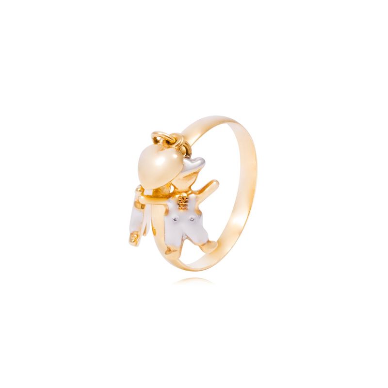 JB JOYAS BARON - Anillo Oro Amarillo 18kt Niños Bicolor