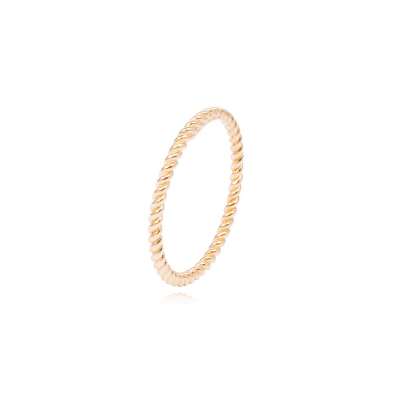 JB JOYAS BARON - Anillo Oro Amarillo 18kt Trenzado Clásico
