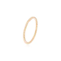 JB JOYAS BARON - Anillo Oro Amarillo 18kt Trenzado Clásico