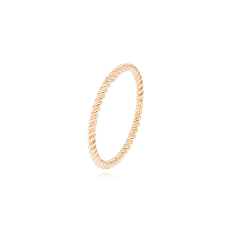 JB JOYAS BARON - Anillo Oro Amarillo 18kt Trenzado Clásico