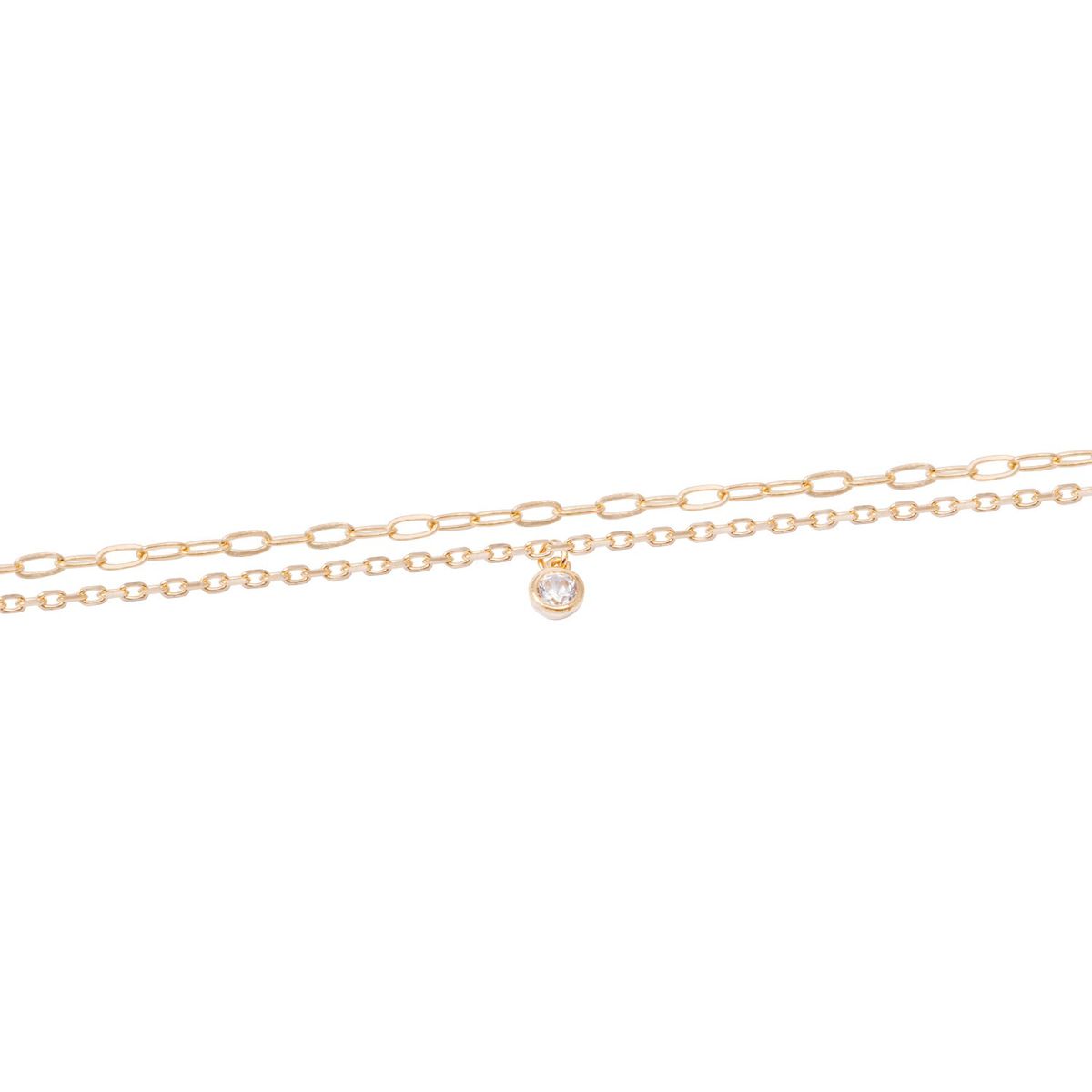 JB JOYAS BARON - Tobillera Oro Amarillo 18kt Doble Cadena