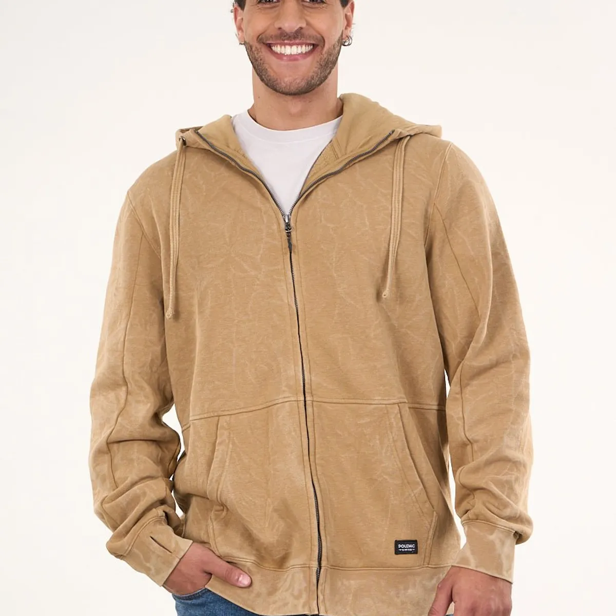 POLEMIC - Poleron Franela procesado Full Zipper wi7700 Polemic