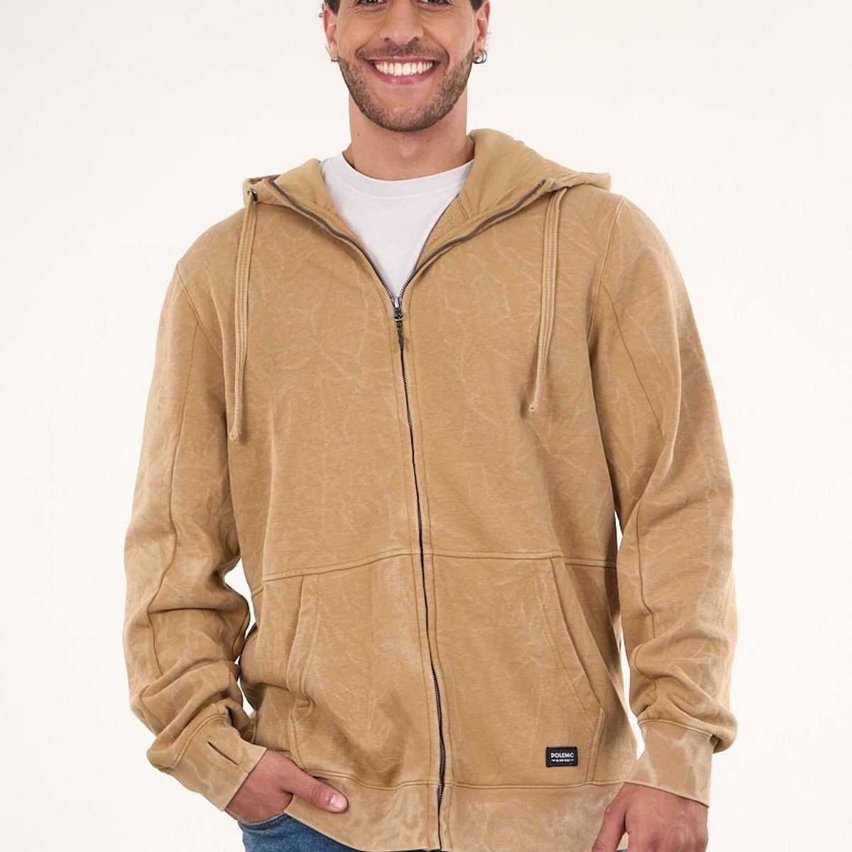 POLEMIC - Poleron Franela procesado Full Zipper wi7700 Polemic