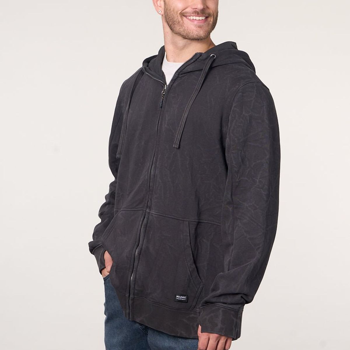 POLEMIC - Poleron Franela procesado Full Zipper wi7700 Polemic