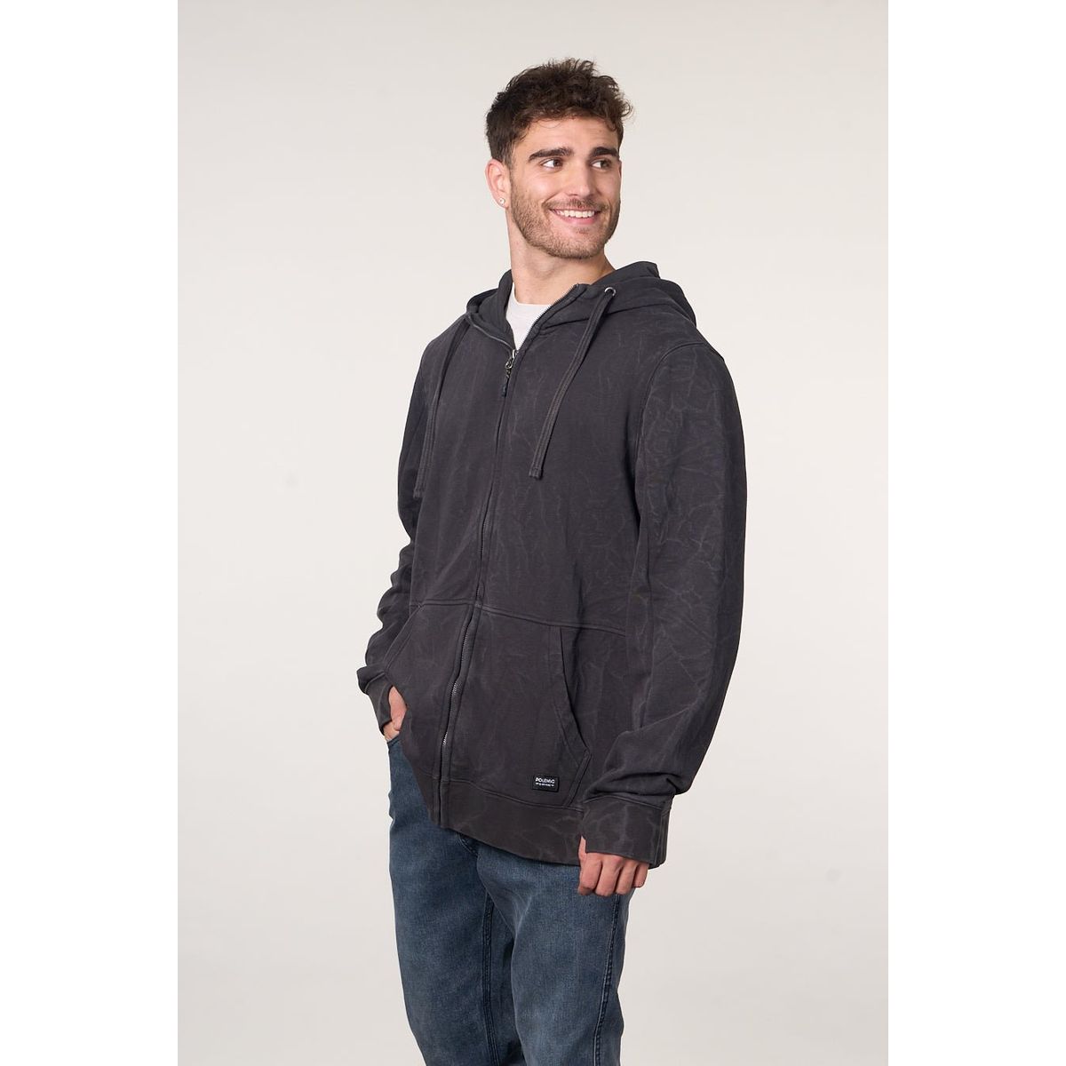 POLEMIC - Poleron Franela procesado Full Zipper wi7700 Polemic