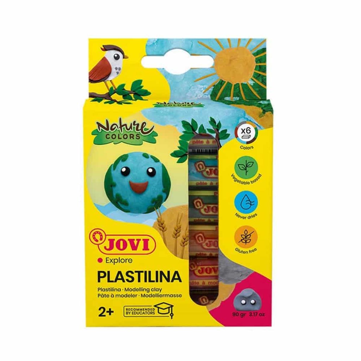 JOVI - Set de 6 Barras de Plastilina 15g Colores Naturaleza Jovi
