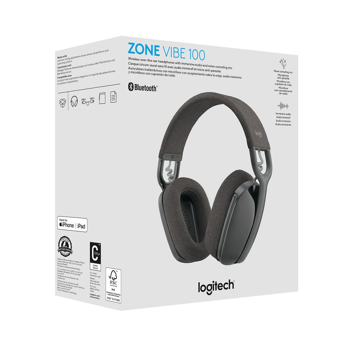 LOGITECH - LOGITECH ZONE VIBE 100 - GRAPHITE