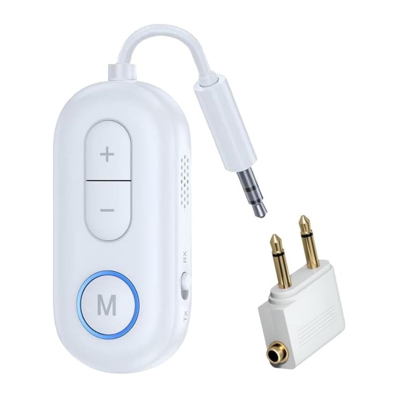 GENERICO - Adaptador Audifonos Para Viaje  Avion 35mm Blanco