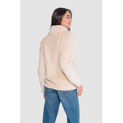 Imagen 2 del producto Polerón Chiporro Mujer Shaggy Solid Bone