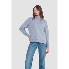 KAYA UNITE - Polerón Mock Neck Mujer - Denim