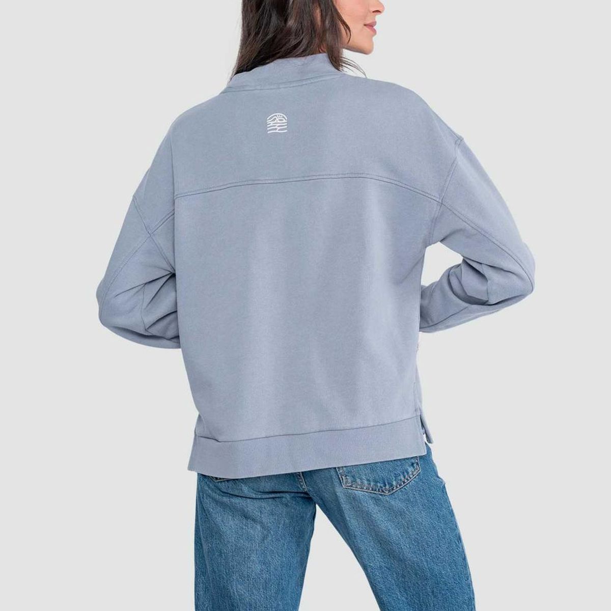 KAYA UNITE - Polerón Mock Neck Mujer - Denim