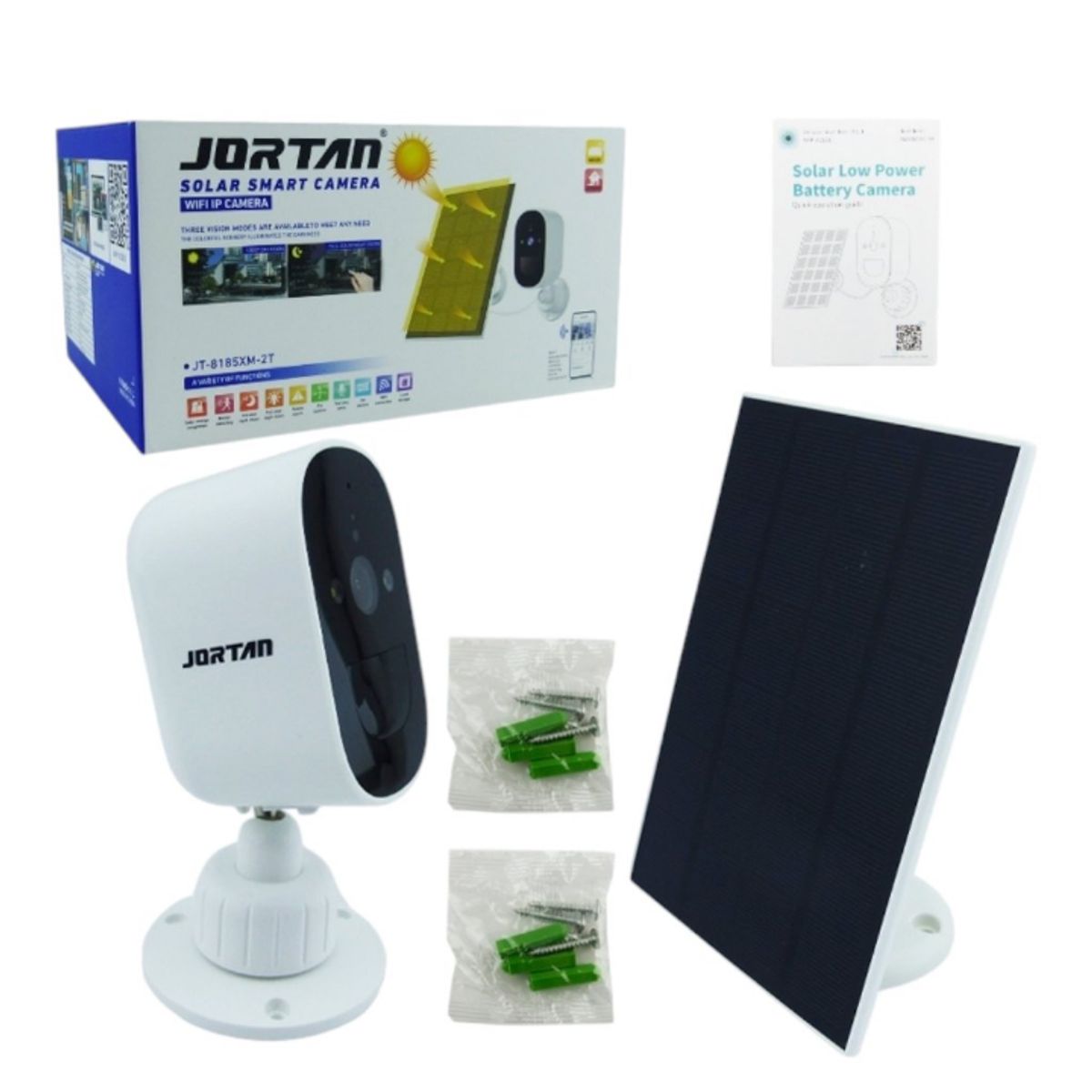 ARTIHOGAR - Cámara Jortan IP Wifi Exterior Solar 1080p Portería FHD