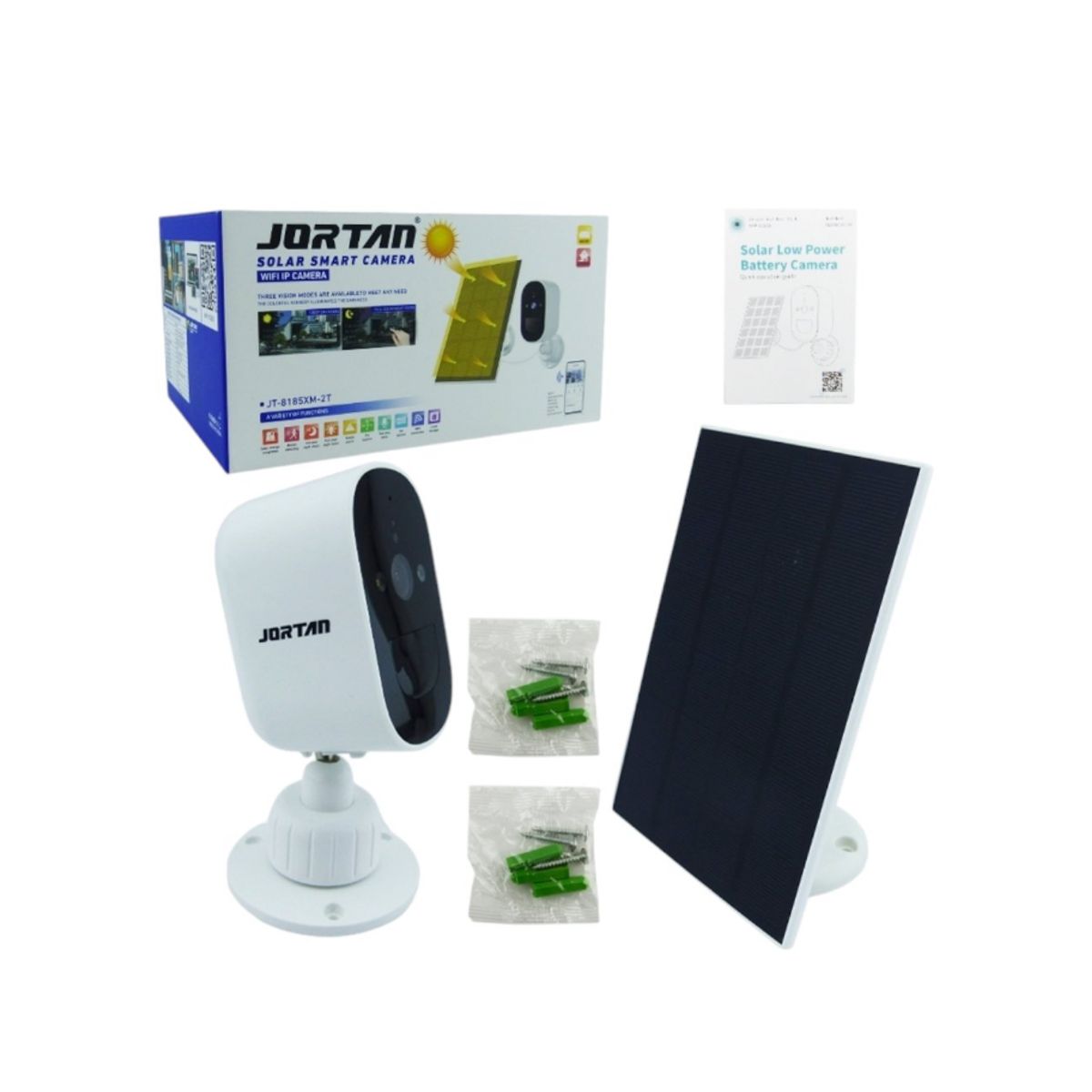 ARTIHOGAR - Cámara Jortan IP Wifi Exterior Solar 1080p Portería FHD