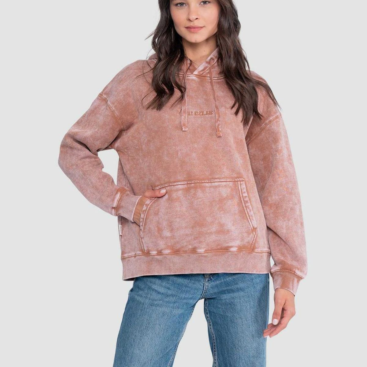 KAYA UNITE - Polerón Hoodie Mujer Solid - Terracota