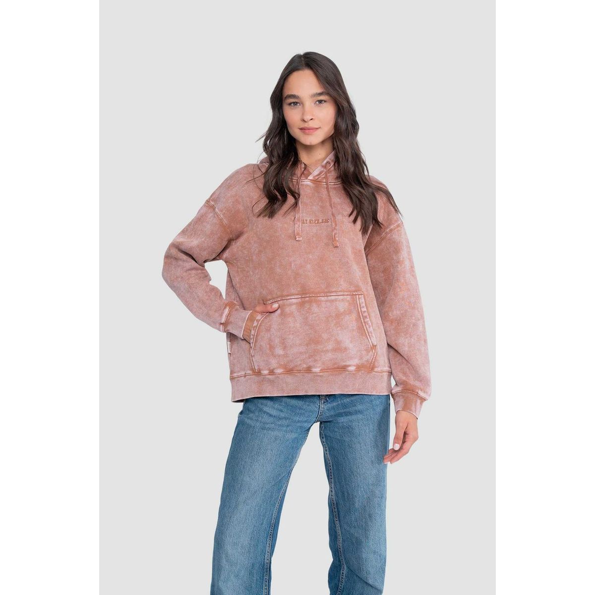 KAYA UNITE - Polerón Hoodie Mujer Solid - Terracota