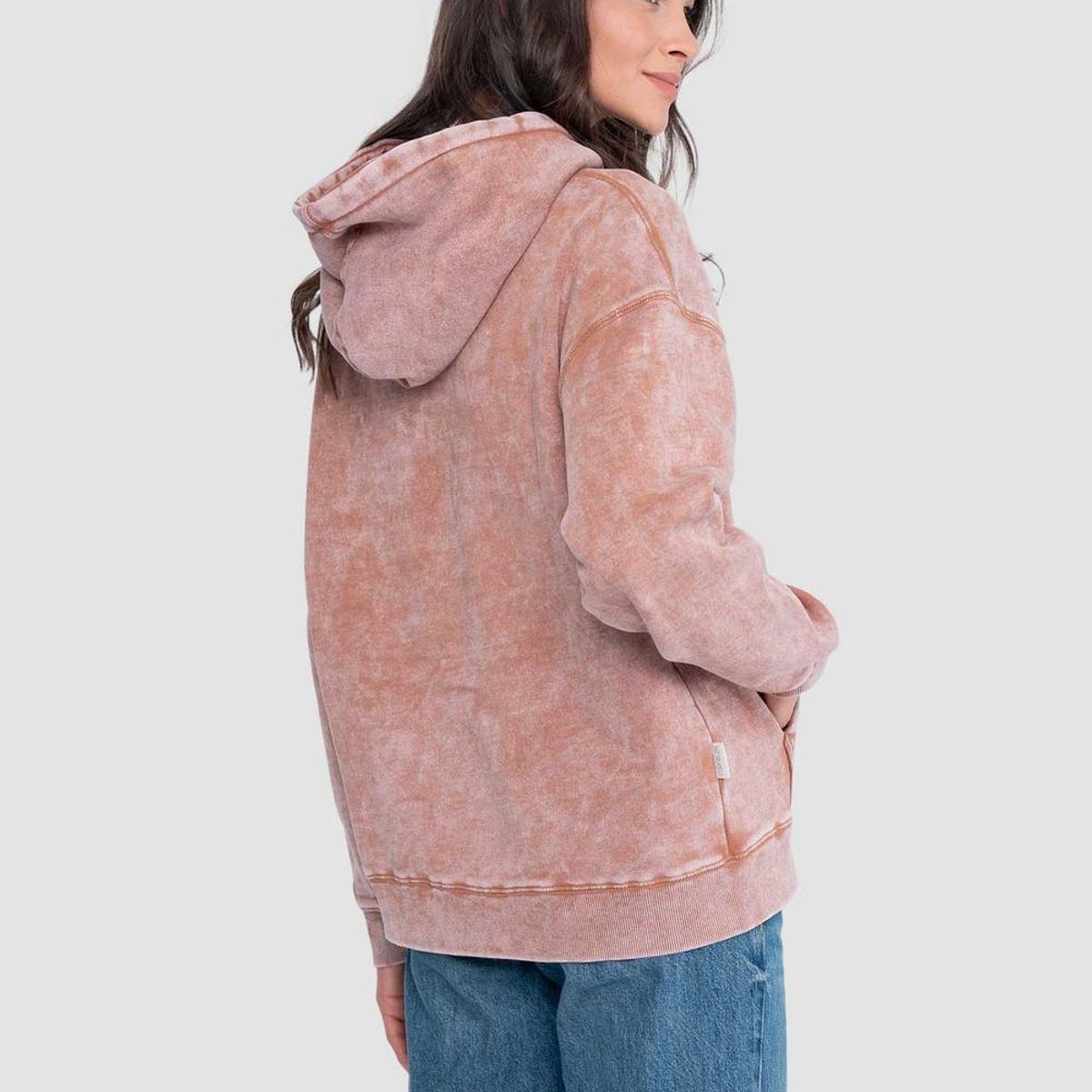 KAYA UNITE - Polerón Hoodie Mujer Solid - Terracota