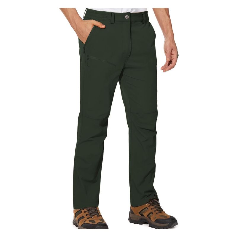 OKAERI - Pantalon Termico Softshell Impermeable Hombre / Mujer Negro