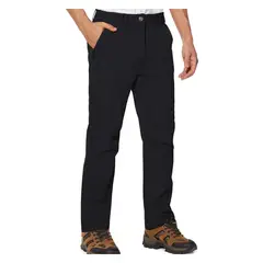OKAERI - Pantalon Termico Softshell Impermeable Hombre / Mujer Negro