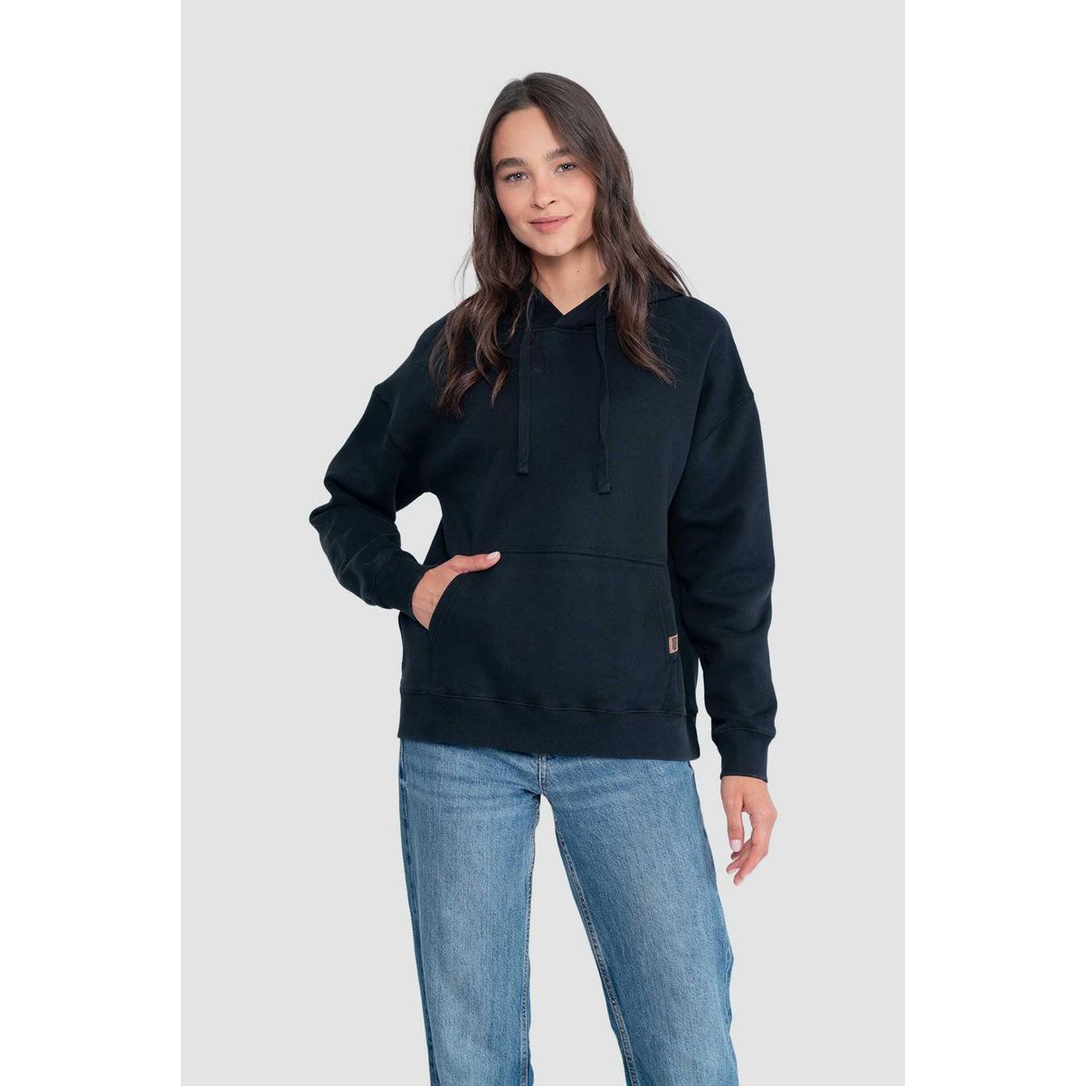 KAYA UNITE - Polerón Hoodie Mujer Farmer - Negro