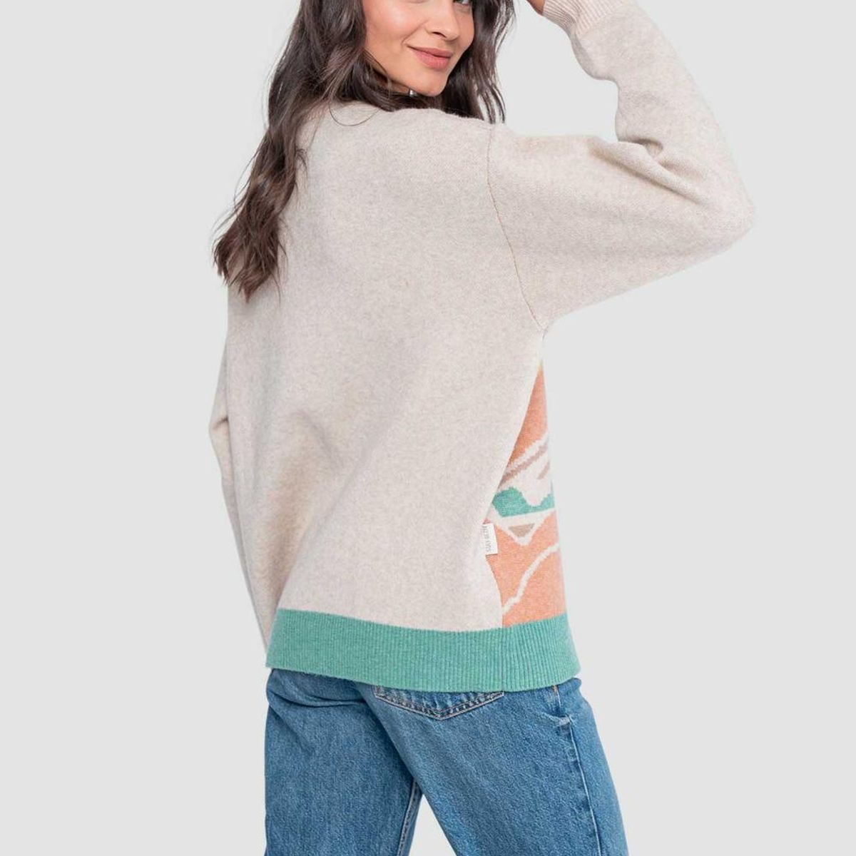 KAYA UNITE - Chaleco Jacquard Mujer Beige