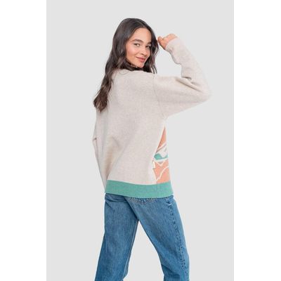 Imagen 2 del producto Chaleco Jacquard Mujer Beige