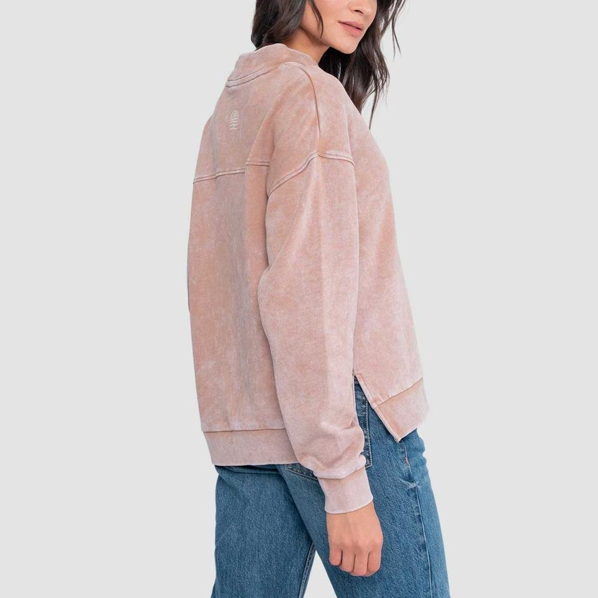 KAYA UNITE - Polerón Mock Neck Mujer - Terracota