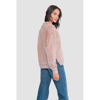 Imagen 2 del producto Polerón Mock Neck Mujer - Terracota