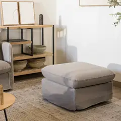 AMOBLE - Pouf Jacinta Gris Mh Amoblé
