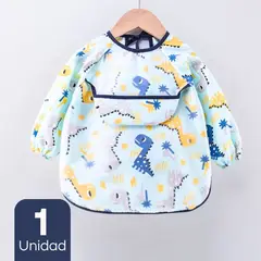 TEDMIMAK - Babero Delantal Impermeable Premium Con Mangas Larga Para Bebe Y Niño
