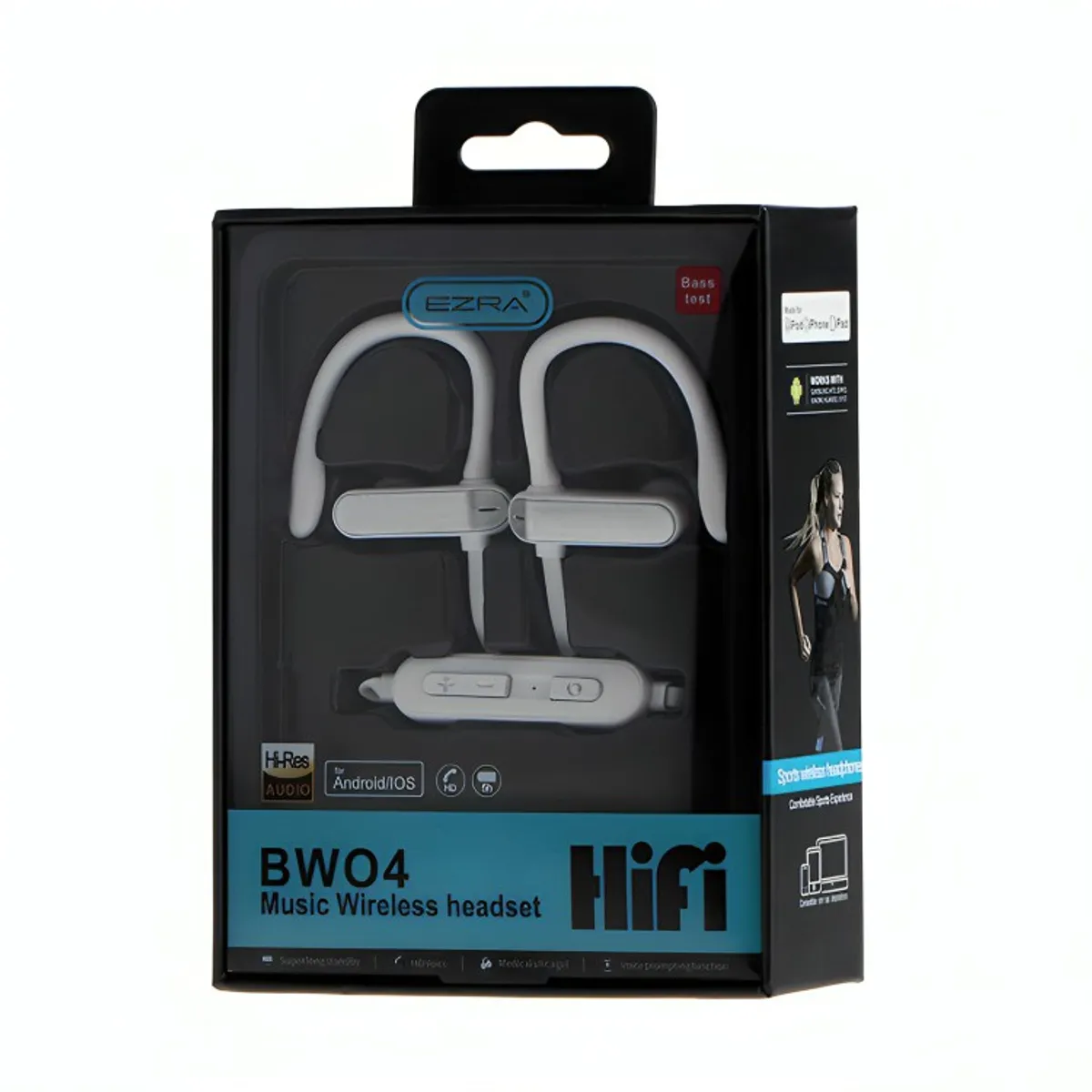 EZRA - Audífono Bluetooth Inalámbricos Sports Ezra BW04 BLANCO_