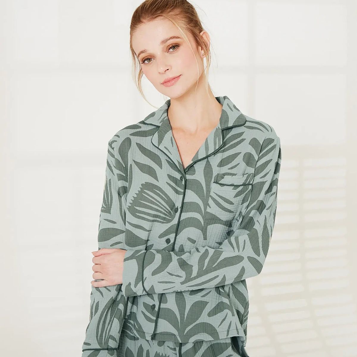 LOUNGE - Pijama Mujer Dreamy Hojas