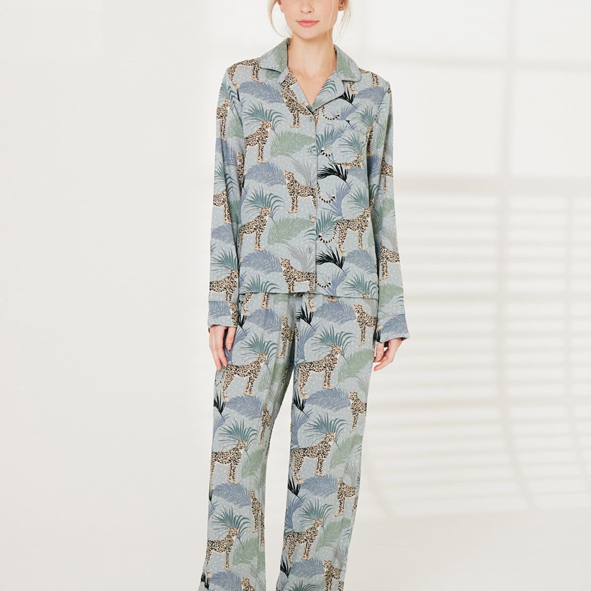 LOUNGE - Pijama Mujer Dreamy Selva Tigres LOUNGE