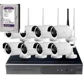 ARTIHOGAR - Kit 8 Camara de Seguridad Inalambricas 3 MP con Disco Duro 1 Terabyte