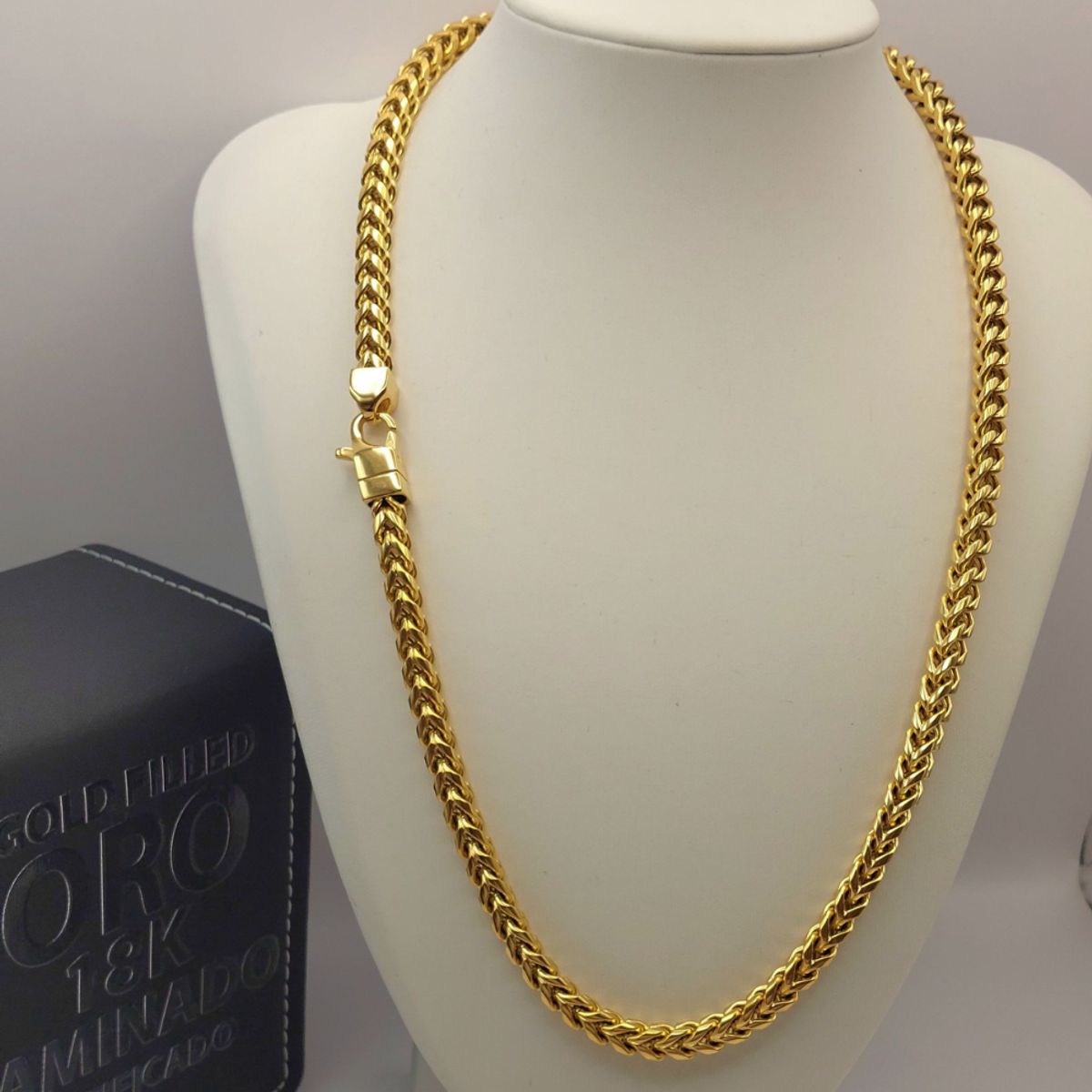 GENERICO - Cadena Tejido Cola de Zorro de Oro Laminado 18k