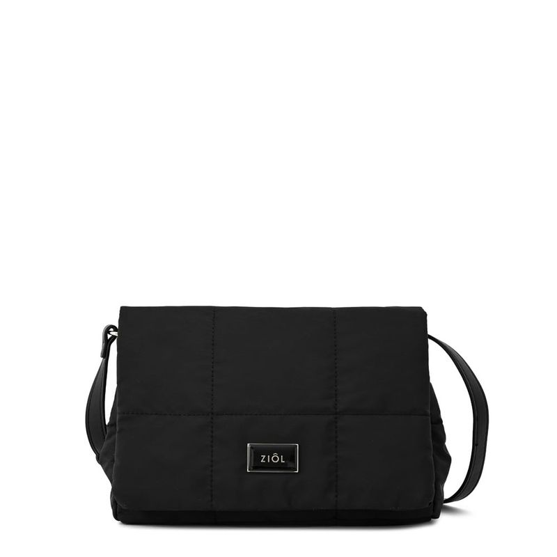 ZIOL - Cartera bandolera con tapa mediana tanya negro