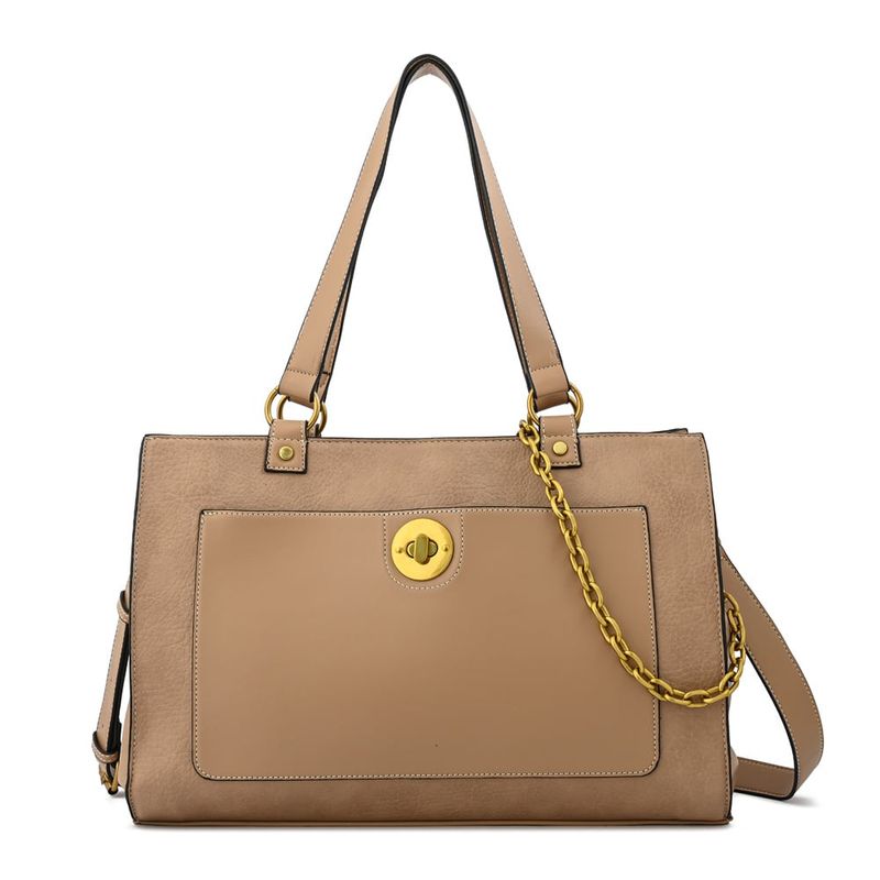 ZIOL - Cartera dos asas porta notebook grande nina beige