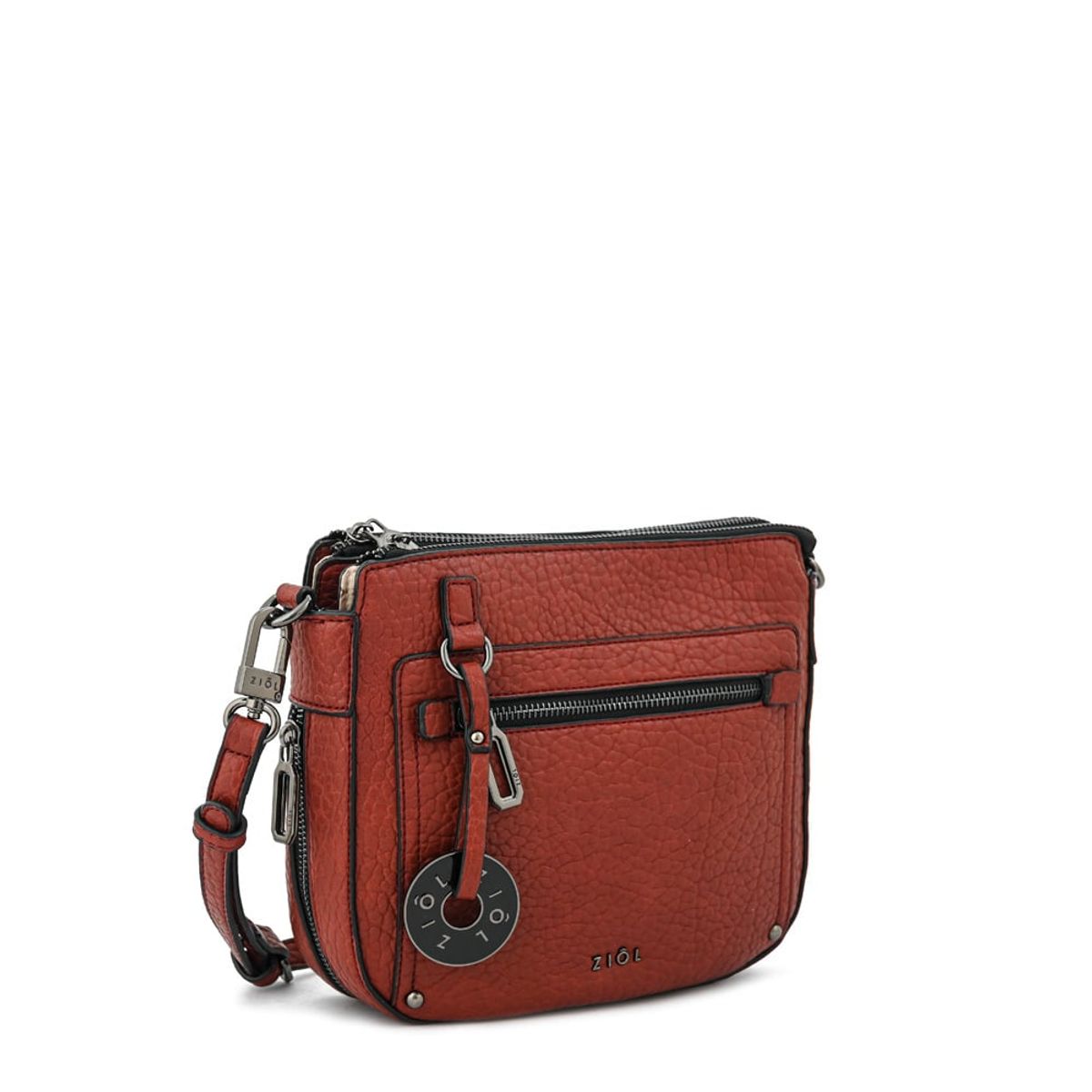 ZIOL - Cartera bandolera dolly mediana rojo oscuro
