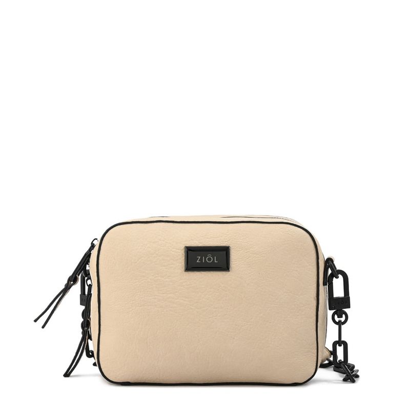 ZIOL - Cartera bandolera pequeña nicki blanco crudo